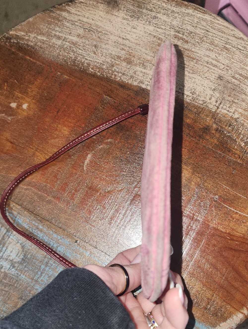 Coach Suede Wristlet Clutch Dusty Rose Vintage Pouch - Picture 8 of 13